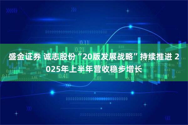 盛金证券 诚志股份“20版发展战略”持续推进 2025年上半年营收稳步增长