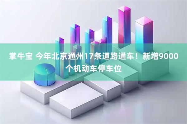 掌牛宝 今年北京通州17条道路通车！新增9000个机动车停车位